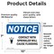 Signmission Contact With Sprinkler Will Sign With Symbol, 10 in W x Rectangle, Vinyl Decal OS-2PACK-NS-D-710-L-10802 - alternate 2